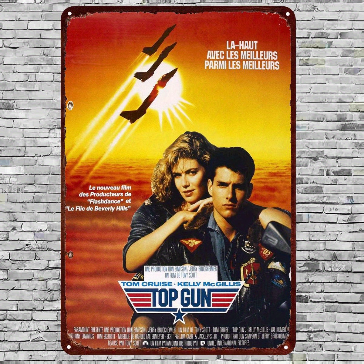 Vintage Collectible Guns - Poster in Latta del Film Top