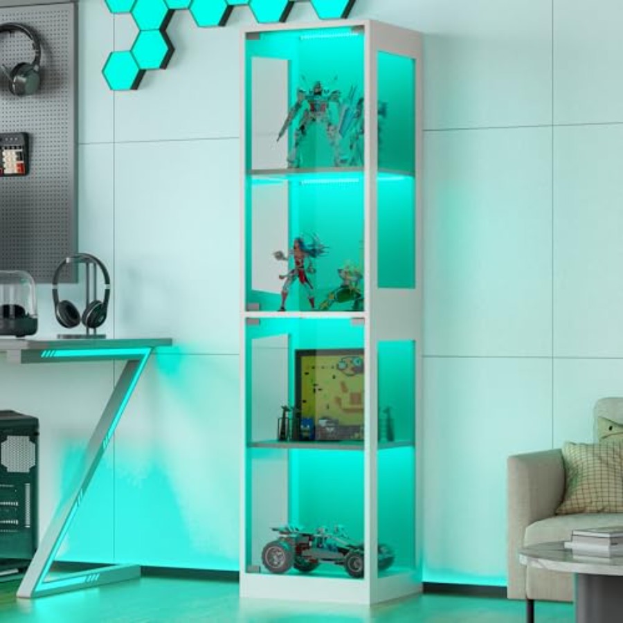 Collectible Collection - Vetrina espositiva in vetro con luci