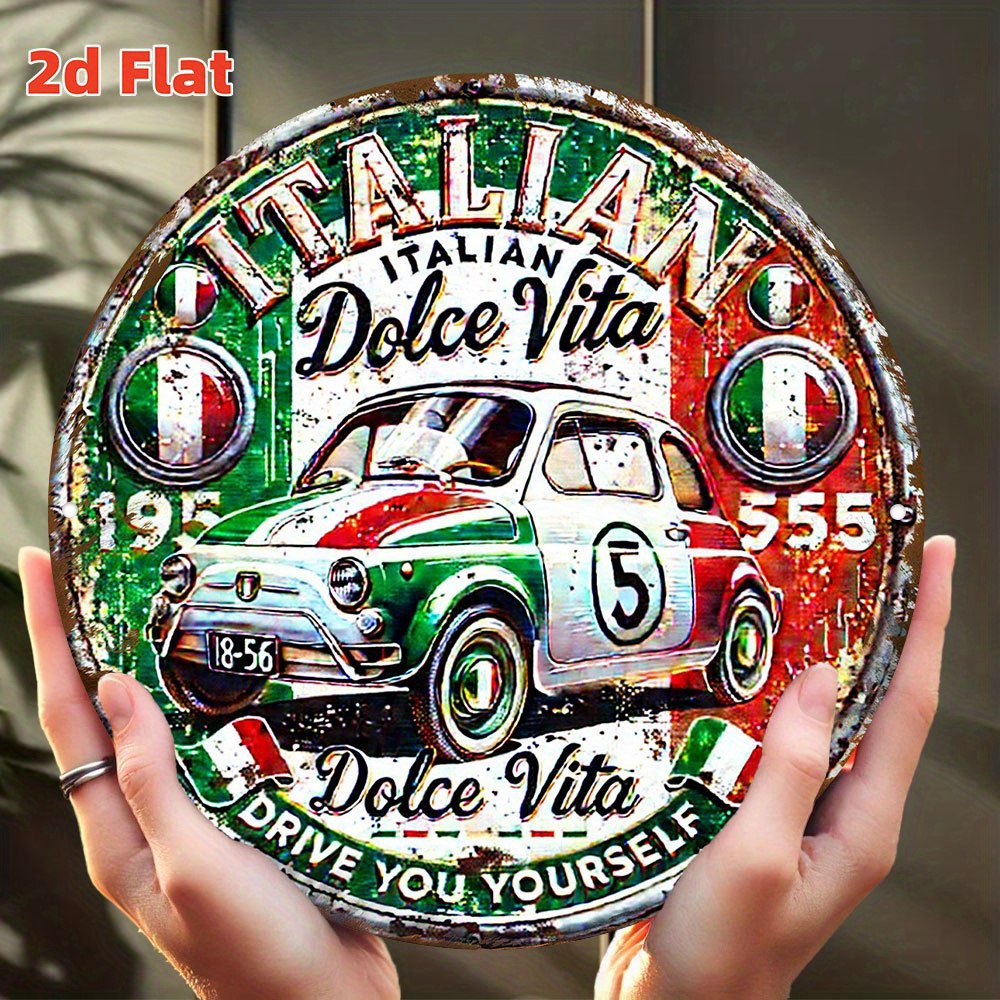 Vintage Collectible Cars - 2D piatto, vintage italiano per emblema