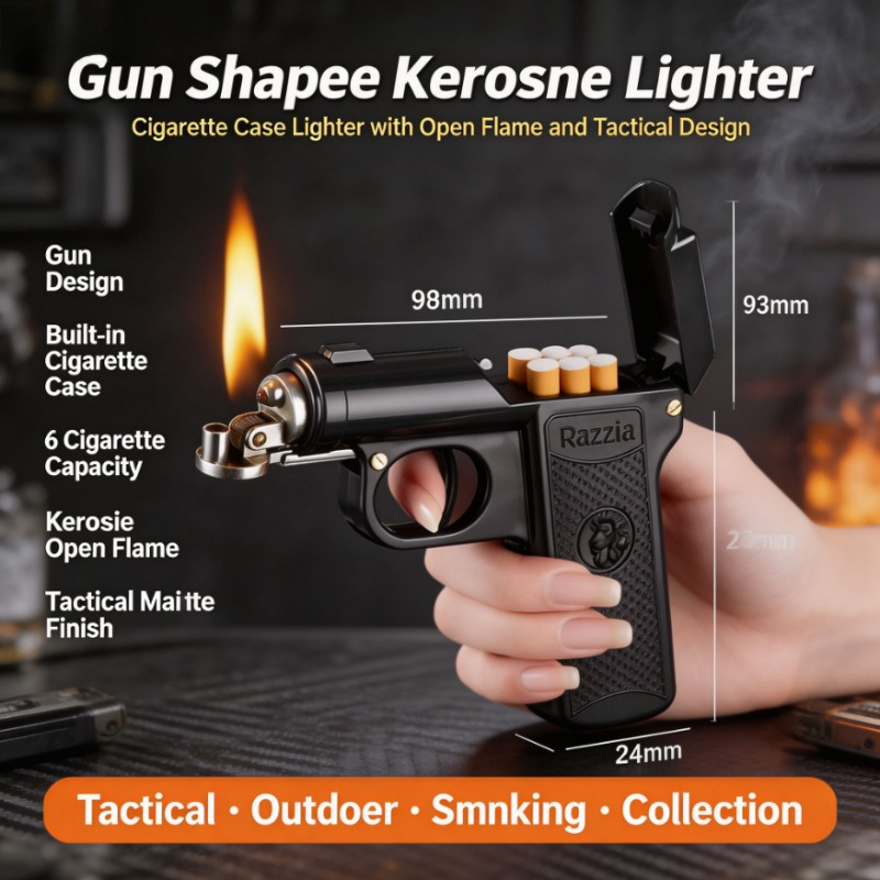 Vintage Collectible Guns - Accendino Vintage a Forma di Pistola,
