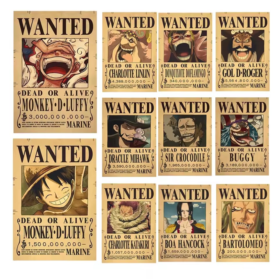 Vintage Collectible Posters - Poster Anime One Piece con Borse